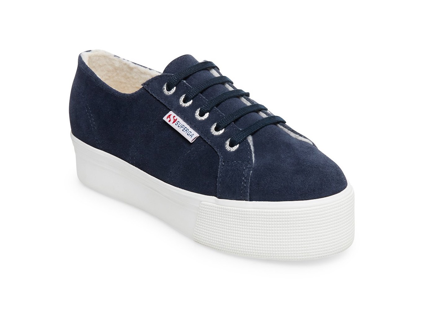 Superga Plataforma Mujer Azul Marino - 2790 Suehairyfurw - 527436DNE
